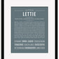 Lettie | Name Art Print