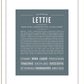 Lettie | Name Art Print