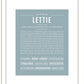Lettie | Name Art Print