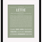 Lettie | Name Art Print