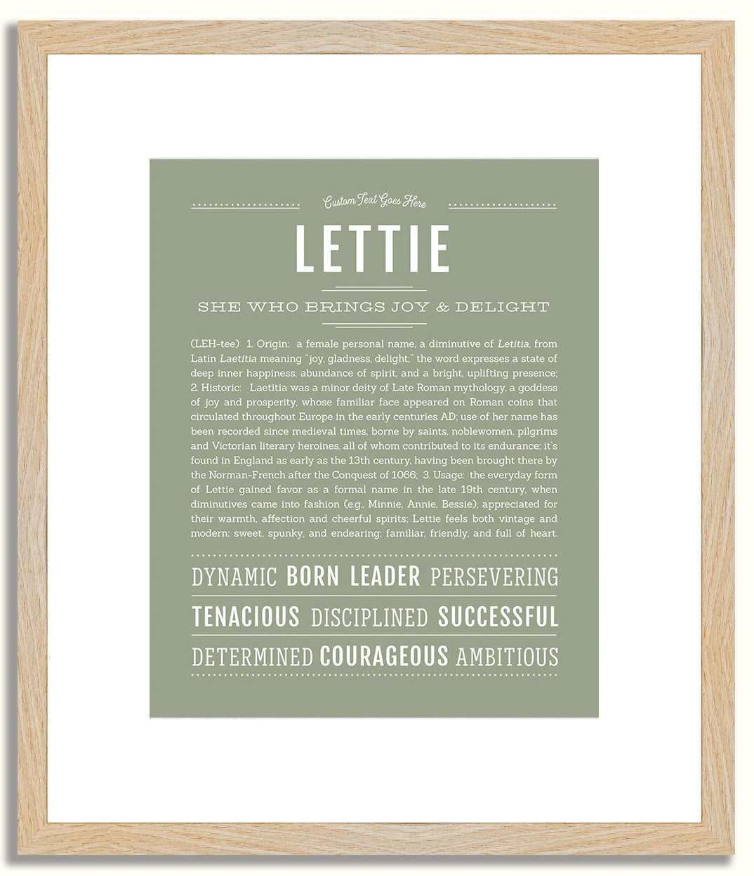 Lettie | Name Art Print