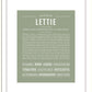 Lettie | Name Art Print