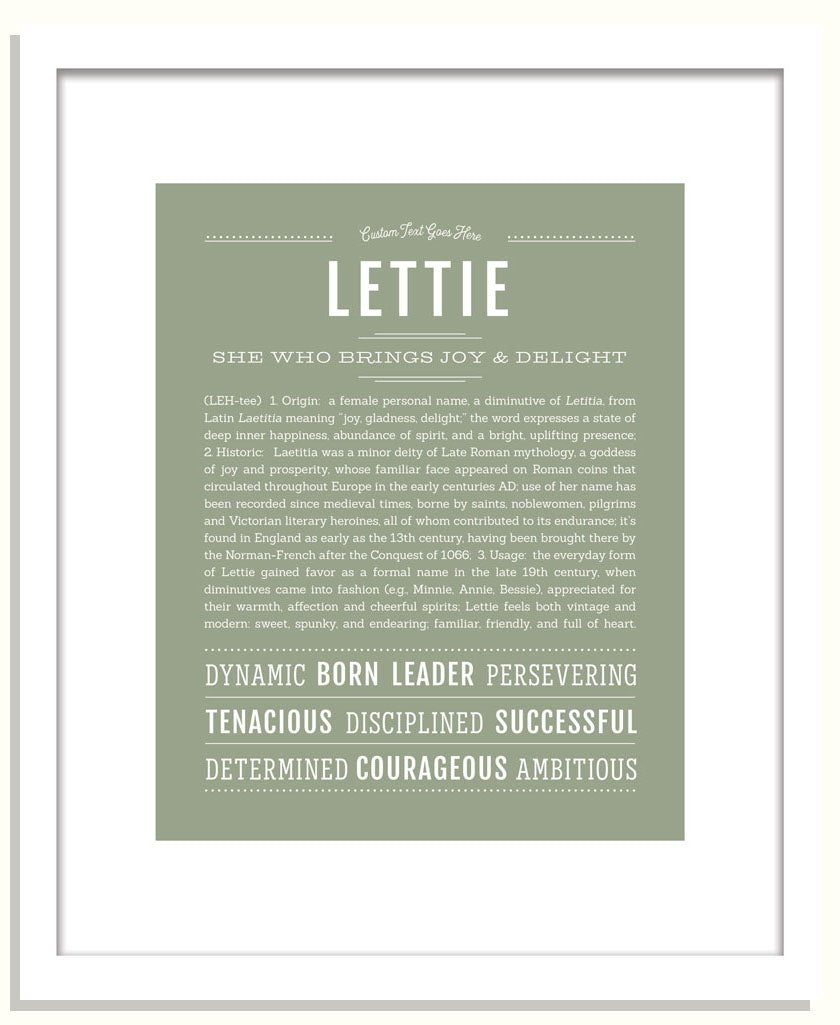 Lettie | Name Art Print