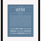 Lettie | Name Art Print