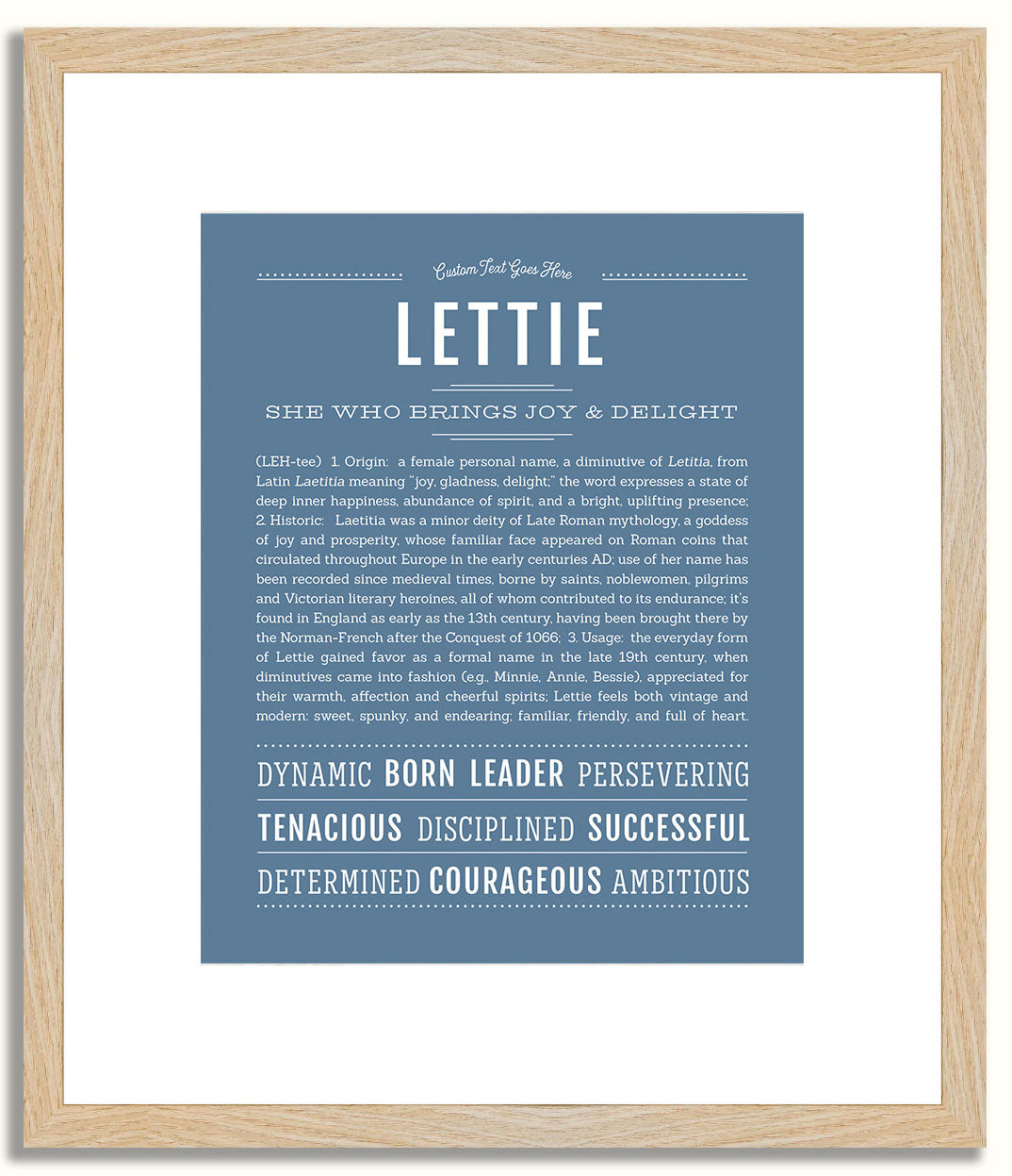 Lettie | Name Art Print