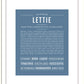 Lettie | Name Art Print