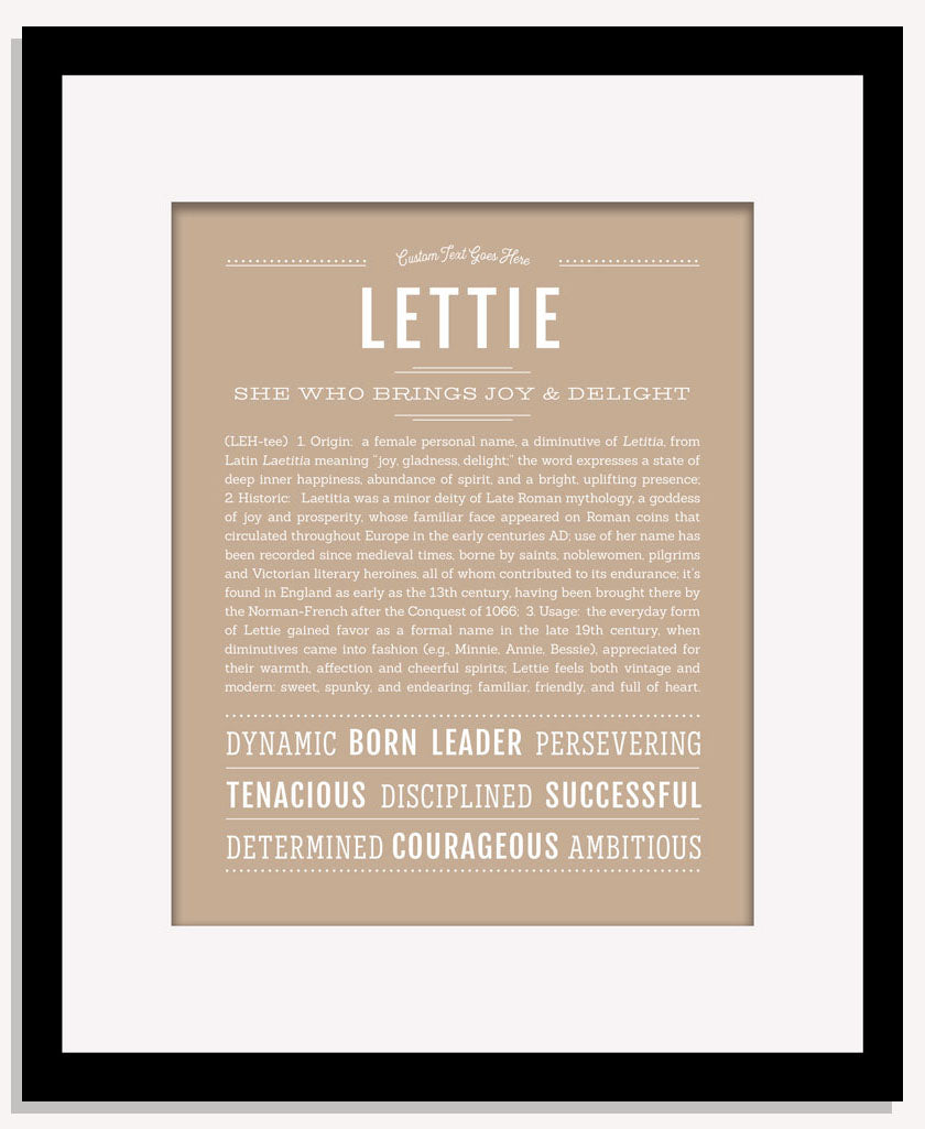 Lettie | Name Art Print
