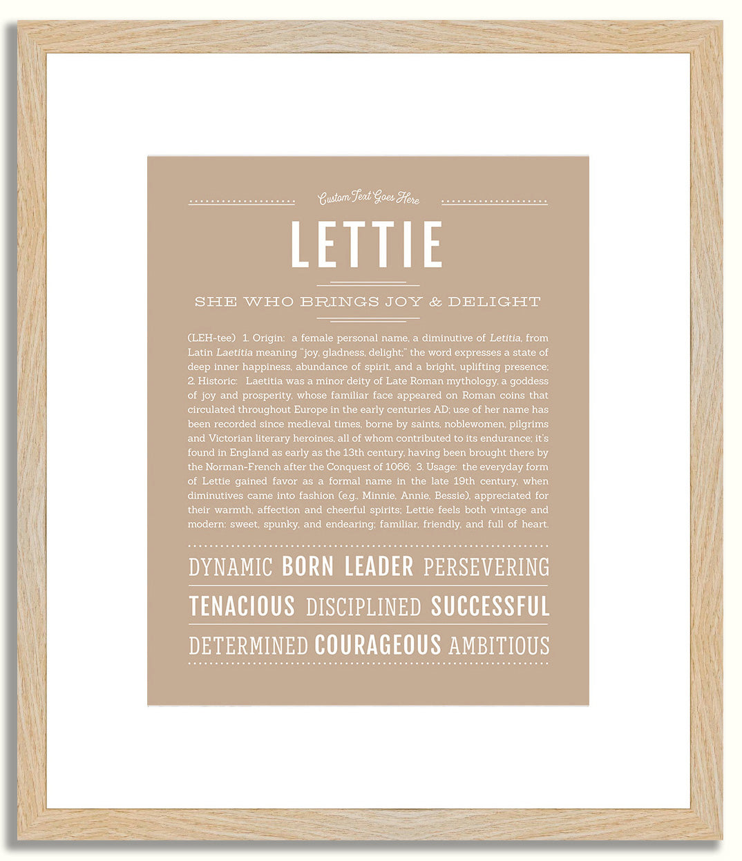 Lettie | Name Art Print