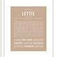 Lettie | Name Art Print