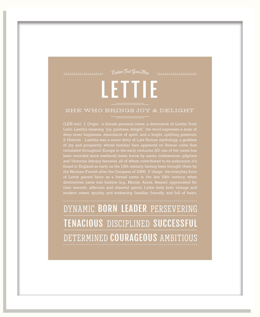Lettie | Name Art Print