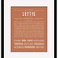 Lettie | Name Art Print