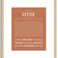 Lettie | Name Art Print