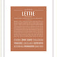Lettie | Name Art Print