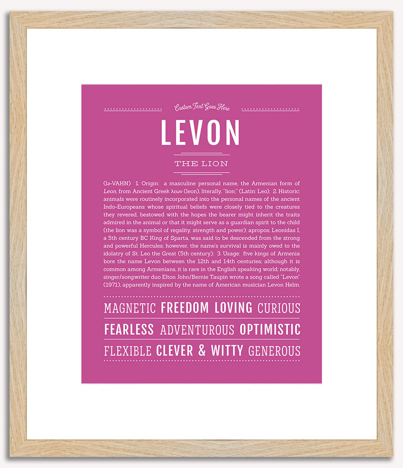 Levon | Name Art Print