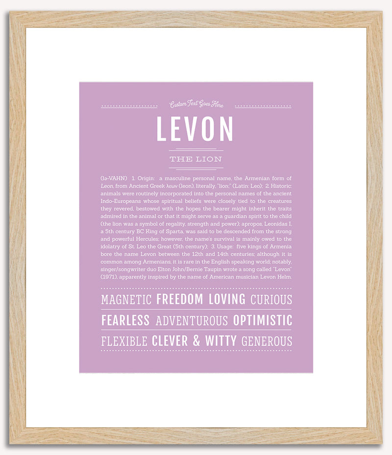 Levon | Name Art Print