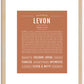 Levon | Name Art Print