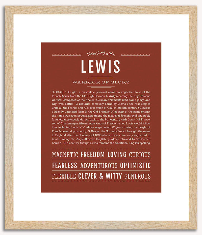 Lewis | Name Art Print