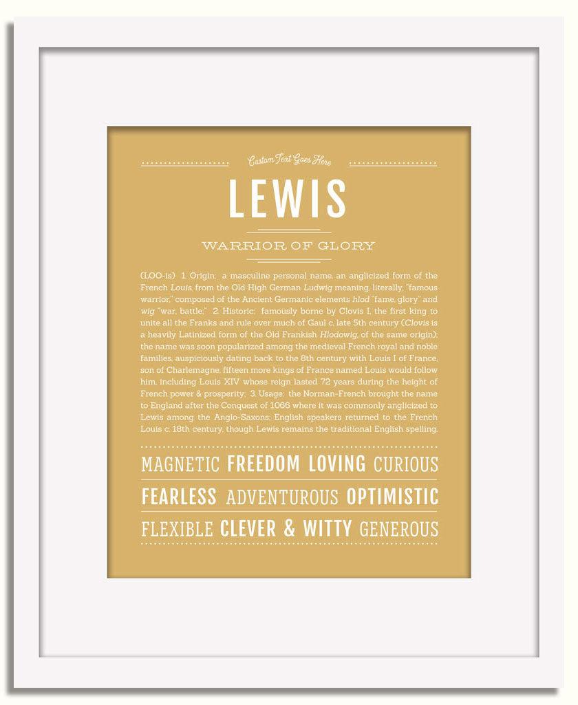 Frame Options | Matte Gold | White Frame, Matted