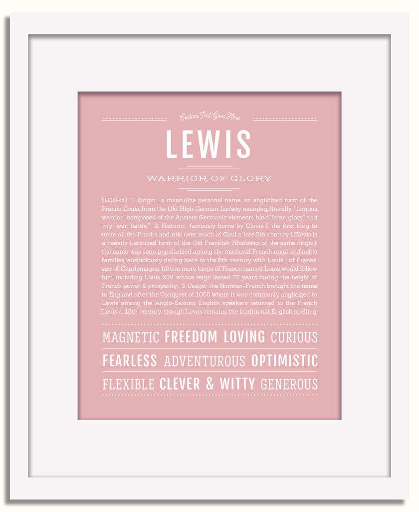 Frame Options | Dusty Rose | White Frame, Matted