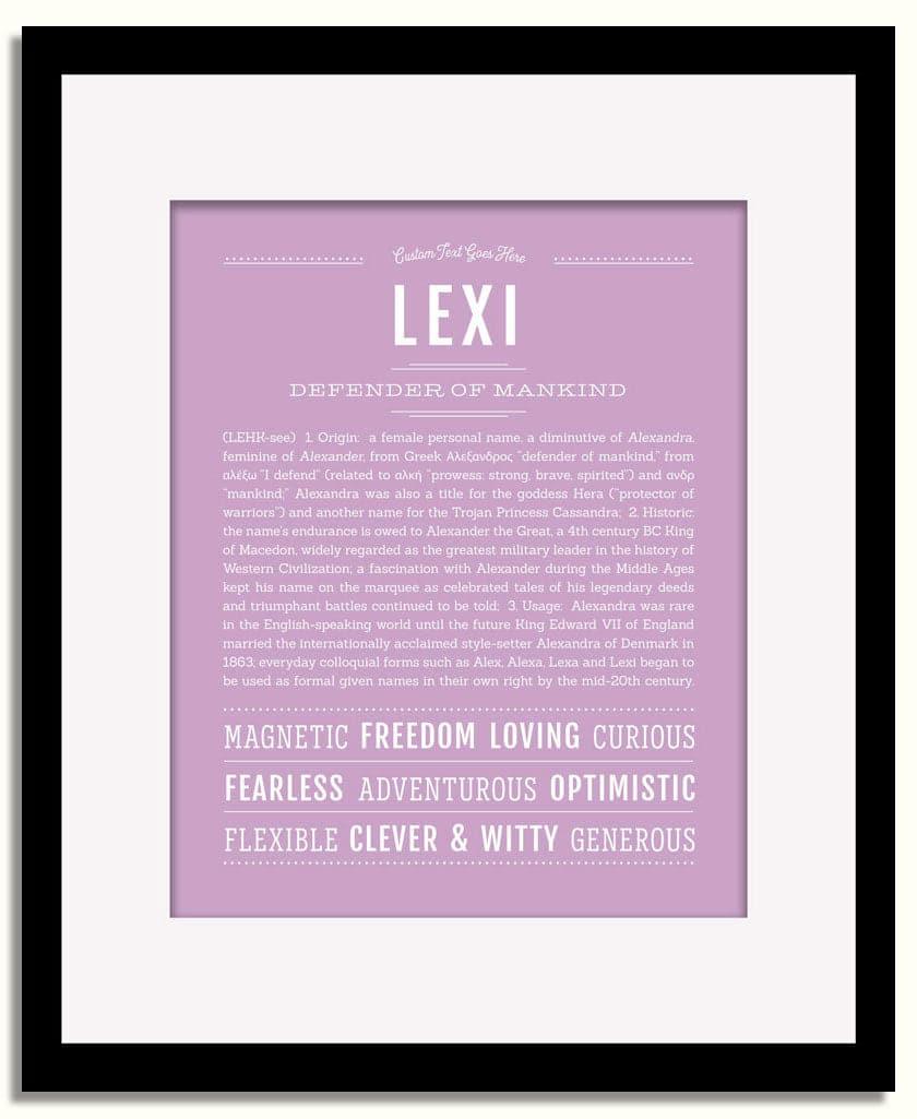 Frame Options | Lilac | Black Frame, Matted