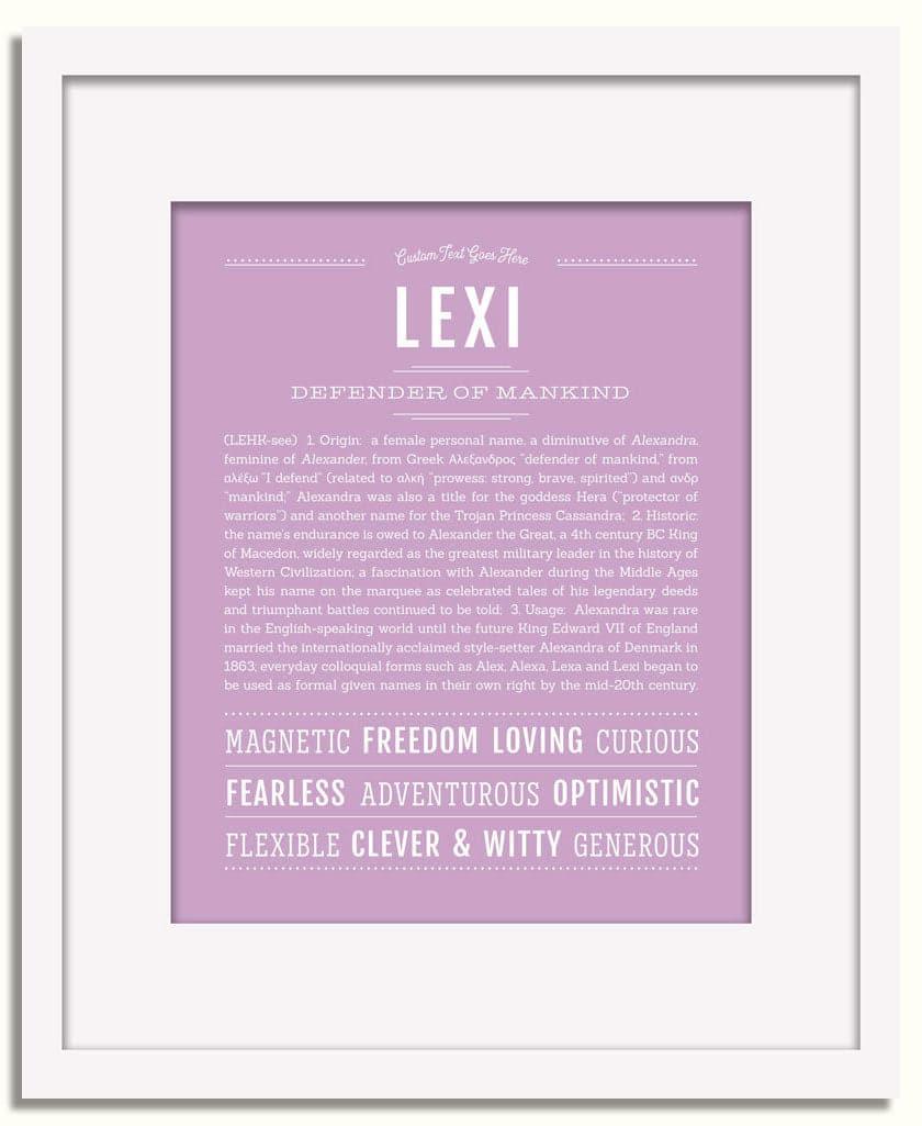 Frame Options | Lilac | White Frame, Matted