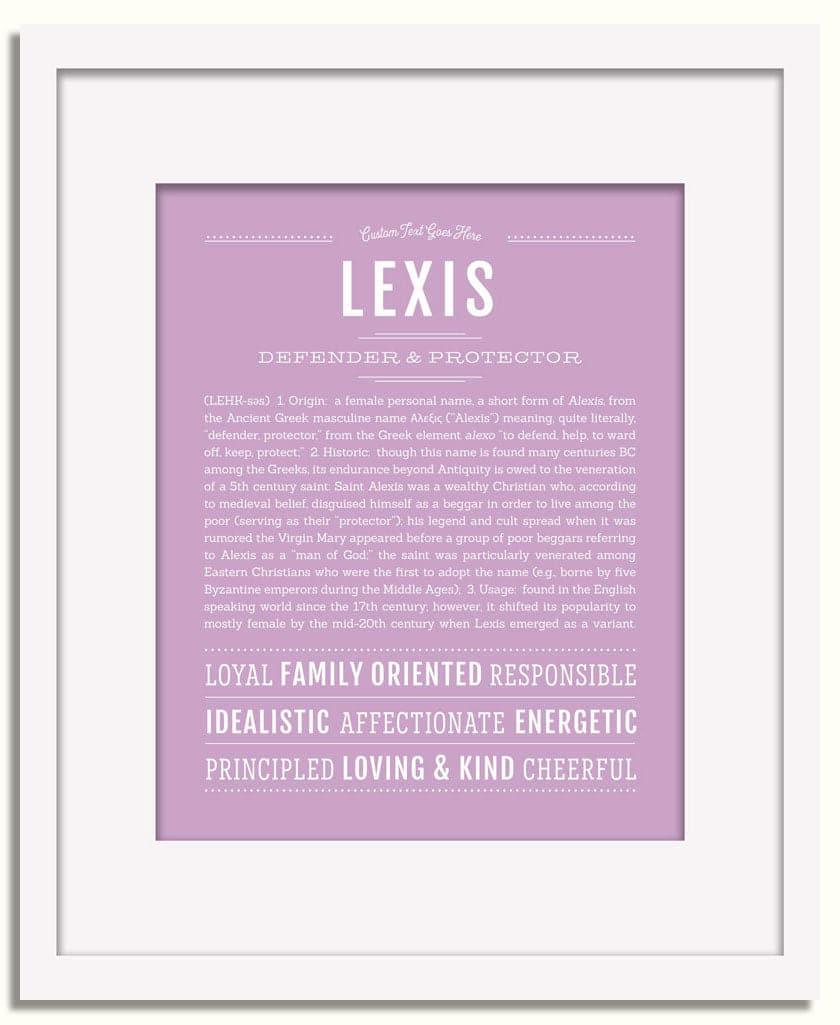 Frame Options | Lilac | White Frame, Matted