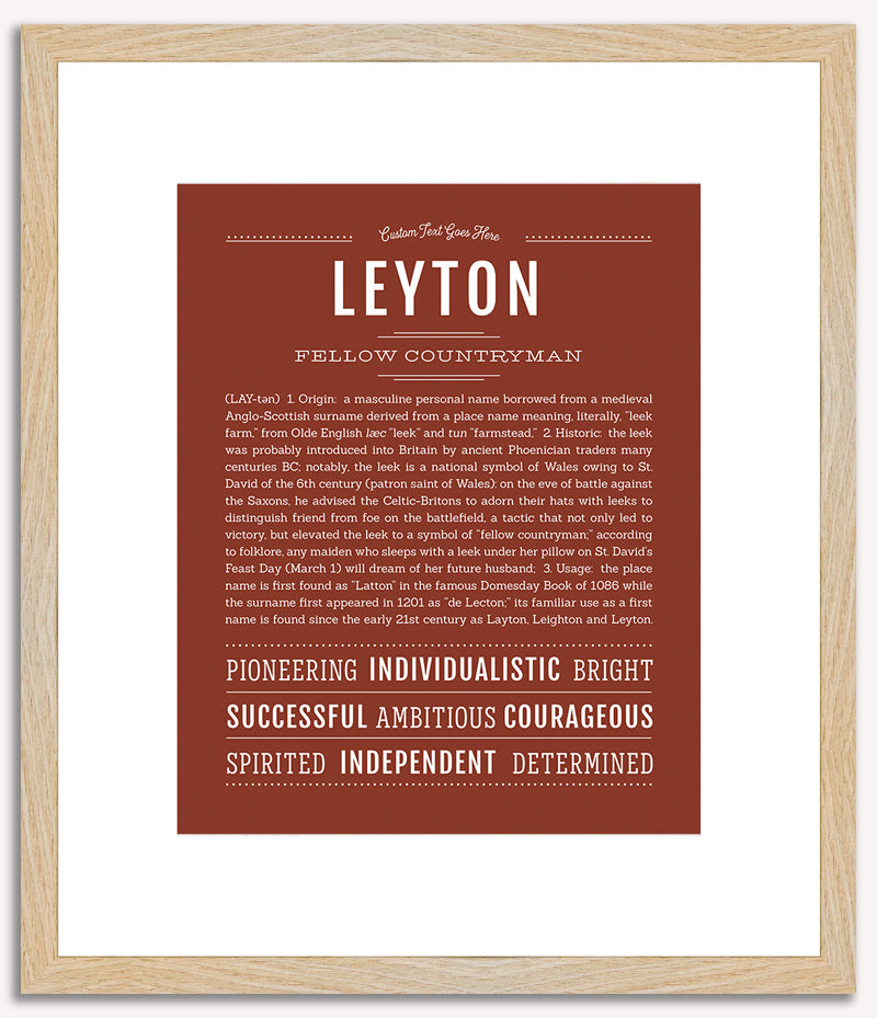 Leyton | Name Art Print