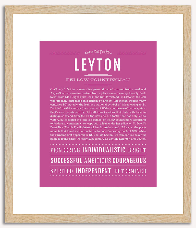 Leyton | Name Art Print