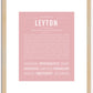 Leyton | Name Art Print