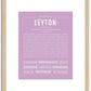 Leyton | Name Art Print