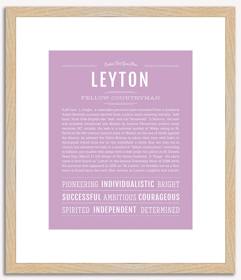 Leyton | Name Art Print