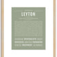 Leyton | Name Art Print