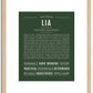 Lia | Name Art Print