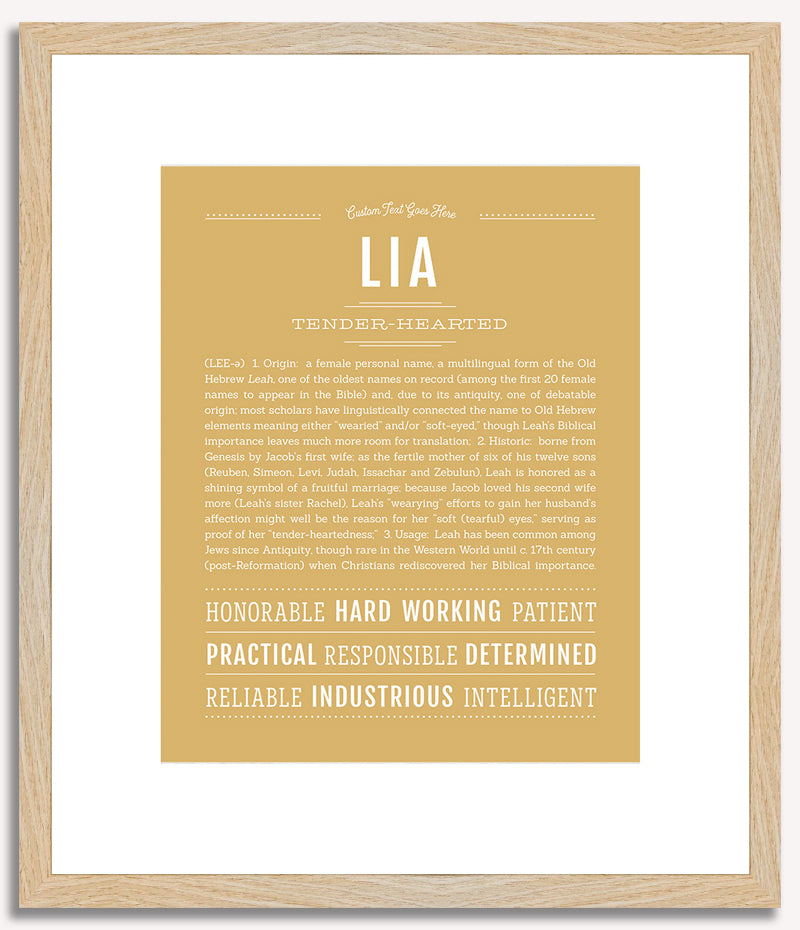 Lia | Name Art Print