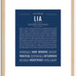 Lia | Name Art Print