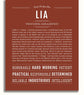 Lia | Name Art Print – Name Stories