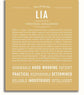 Lia | Name Art Print – Name Stories