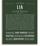 Lia | Name Art Print – Name Stories