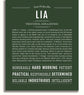 Lia | Name Art Print – Name Stories