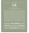 Lia | Name Art Print – Name Stories