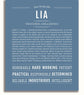Lia | Name Art Print – Name Stories