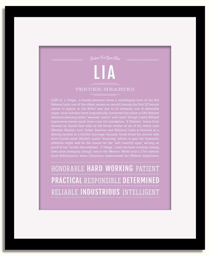 Frame Options | Lilac | Black Frame, Matted