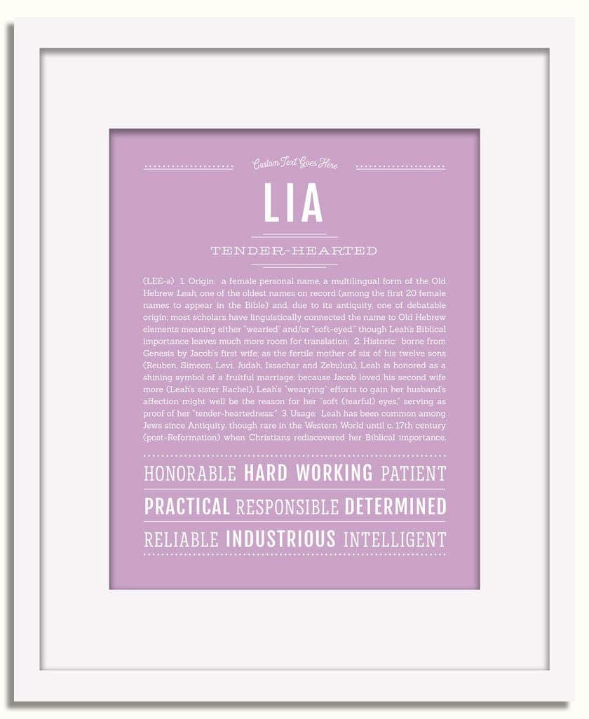 Frame Options | Lilac | White Frame, Matted