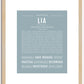 Lia | Name Art Print