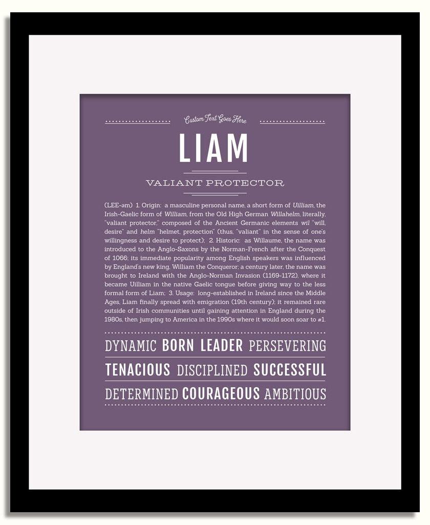 Frame Options | Deep Purple | Black Frame, Matted