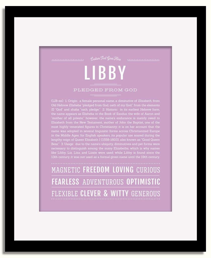 Frame Options | Lilac | Black Frame, Matted