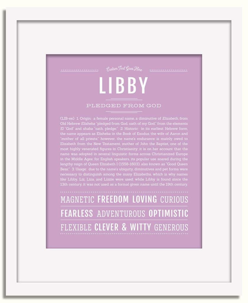 Frame Options | Lilac | White Frame, Matted