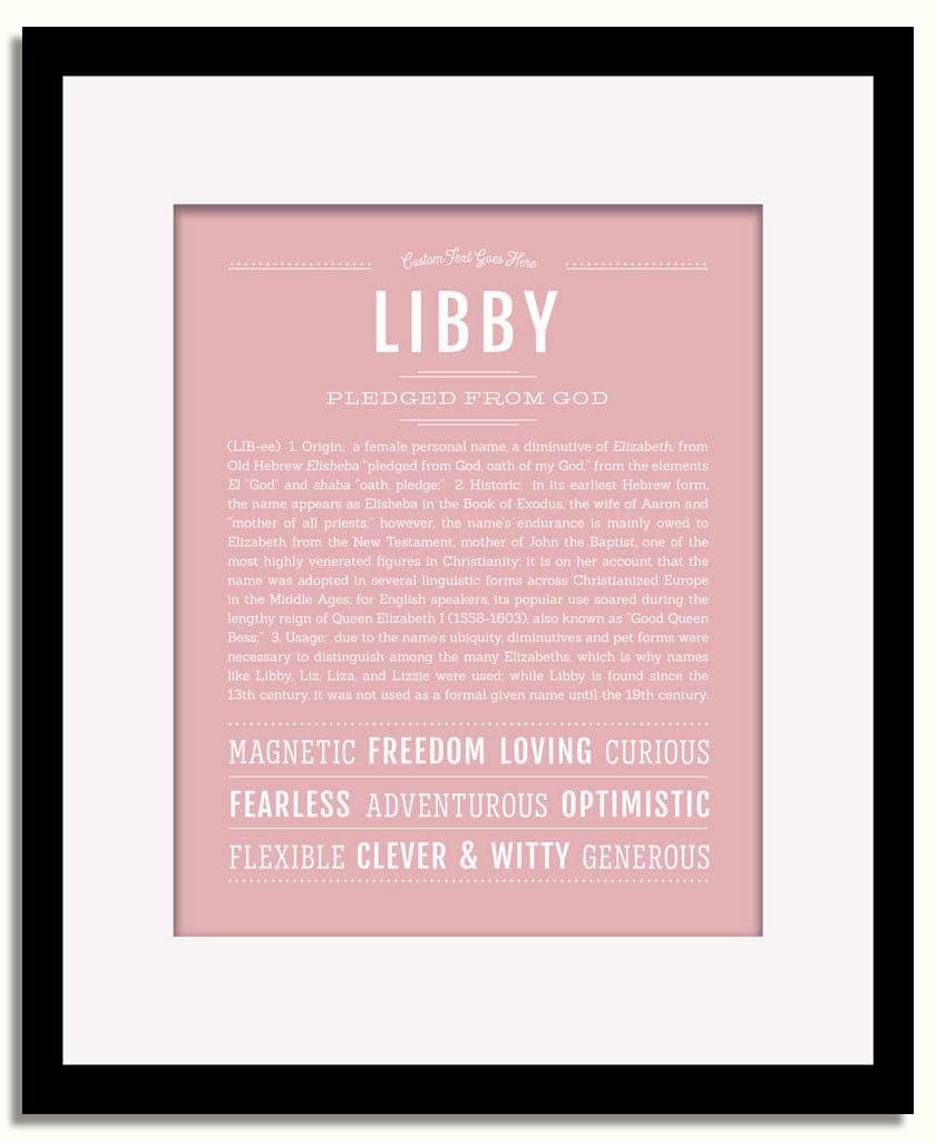 Frame Options | Dusty Rose | Black Frame, Matted