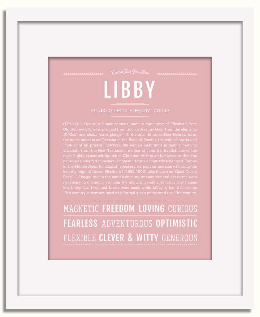 Frame Options | Dusty Rose | White Frame, Matted