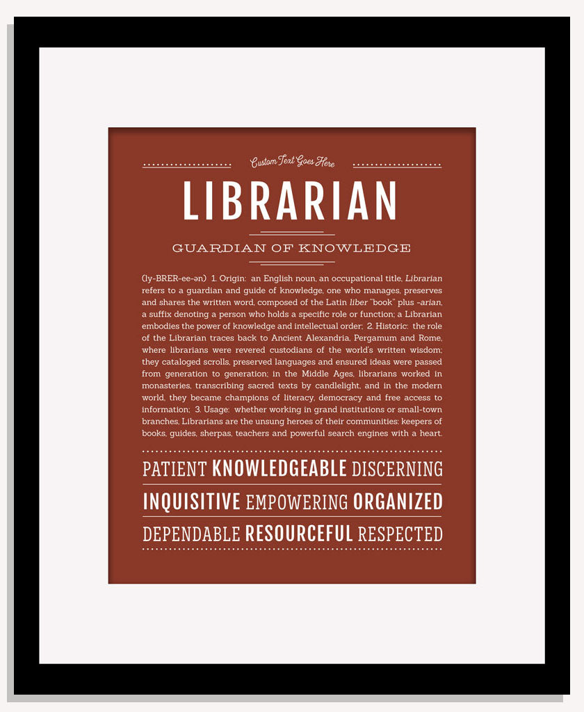 Librarian | Name Art Print